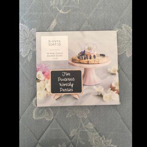 18 mini chalk board signs 4x3 in